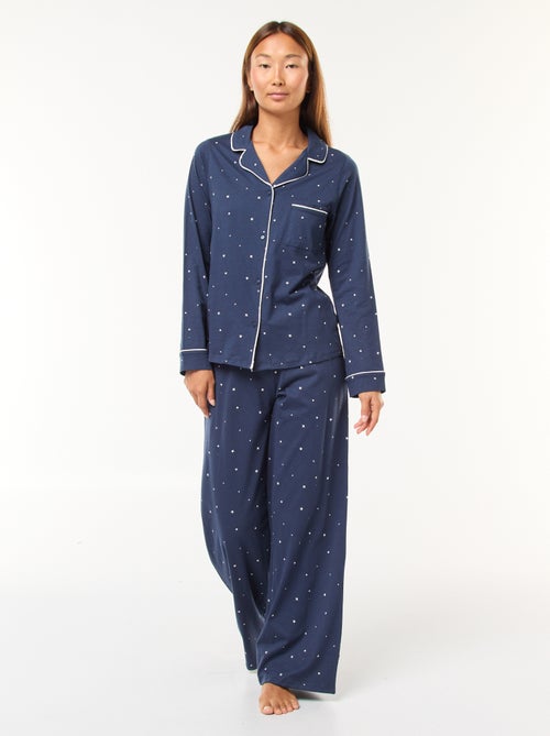 Lange pyjama met broek + nachthemd - 2-delig - Kiabi