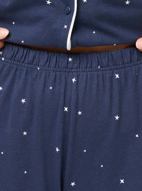 Lange pyjama met broek + nachthemd - 2-delig - Kiabi