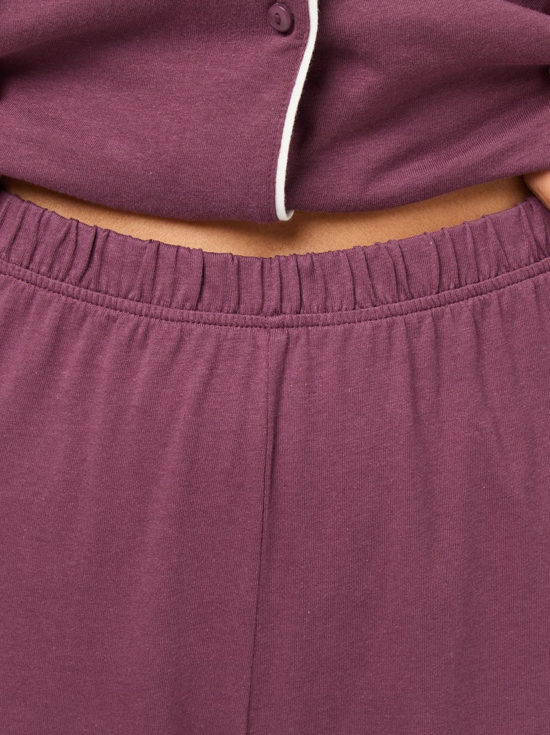 Lange pyjama met broek + nachthemd - 2-delig Rose - Kiabi