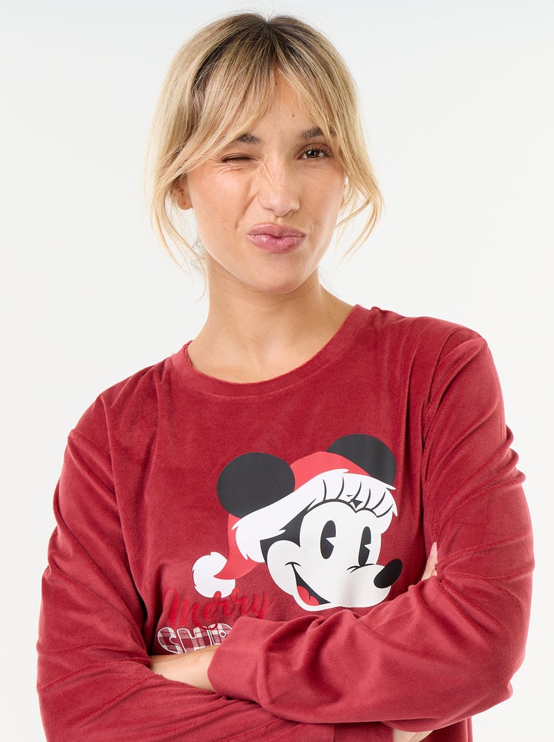 Lange pyjama met 'Disney'-print - 2-delig Rood - Kiabi