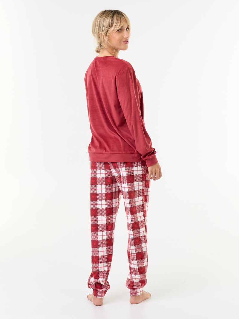 Lange pyjama met 'Disney'-print - 2-delig Rood - Kiabi