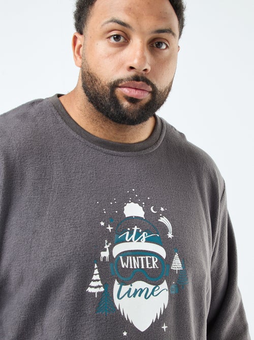 Lange pyjama met kerstprint - 2-delig - Kiabi