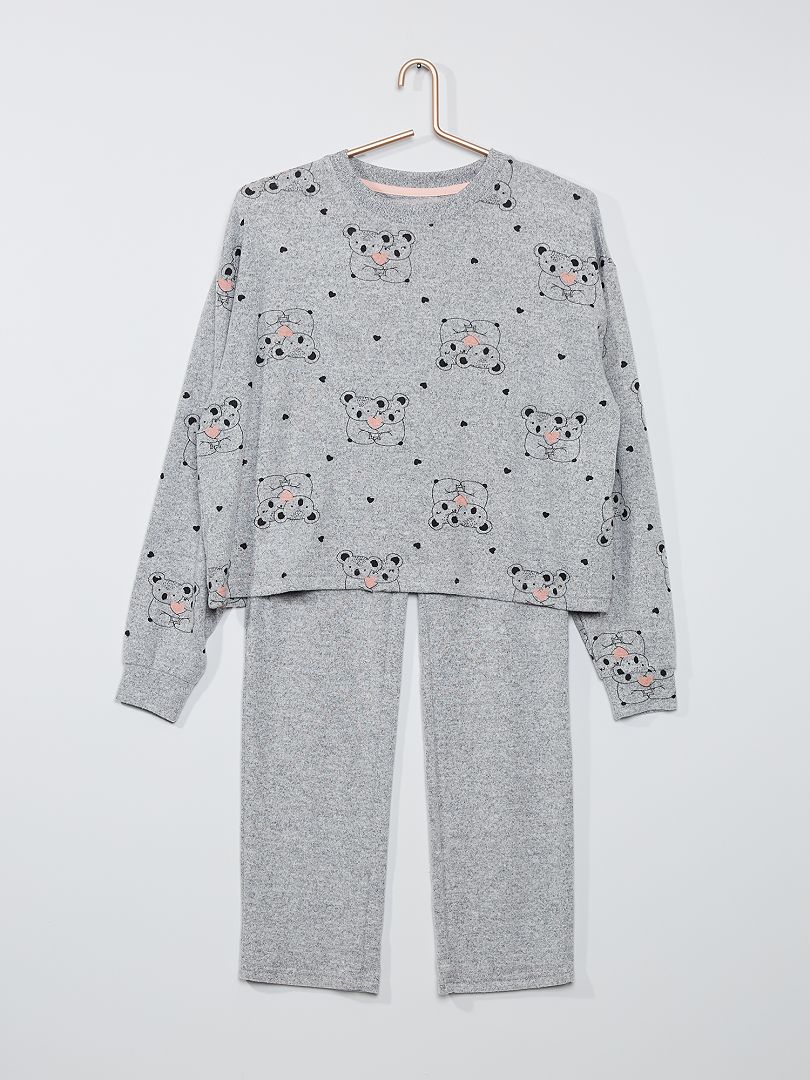 Lange pyjama met koalaprint roze - Kiabi
