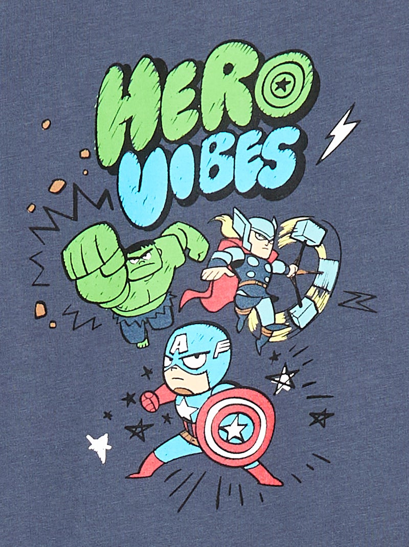 Lange pyjama met 'Marvel'-print Blauw - Kiabi