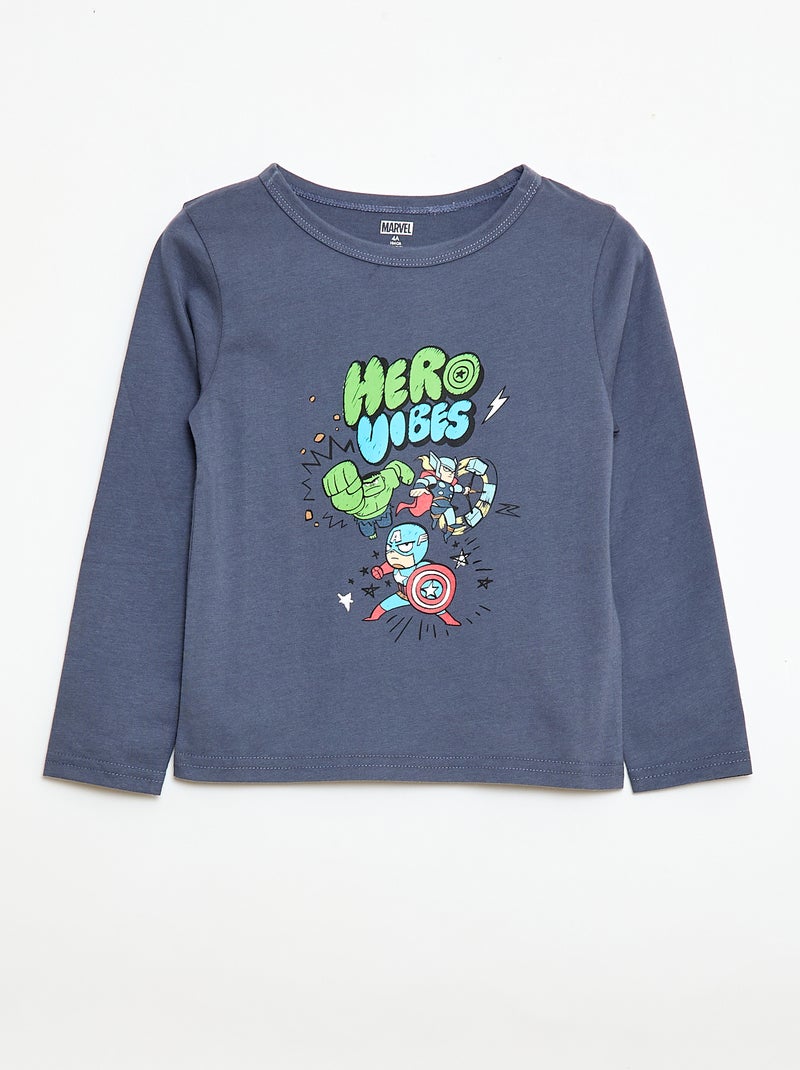 Lange pyjama met 'Marvel'-print Blauw - Kiabi