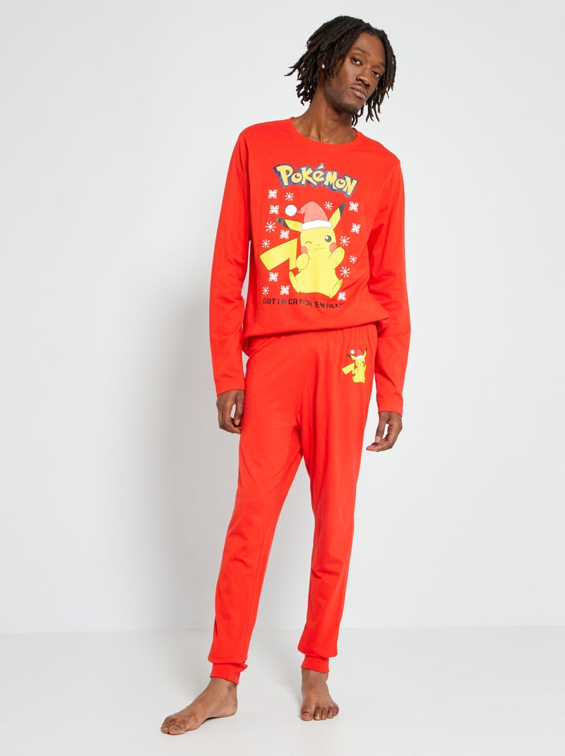 Lange pyjama met Pokemon-print - 2-delig - ROOD - 24.00€ - Kiabi
