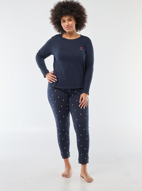 Lange pyjama met print - 2-delig - Kiabi