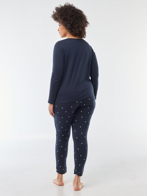 Lange pyjama met print - 2-delig - Kiabi