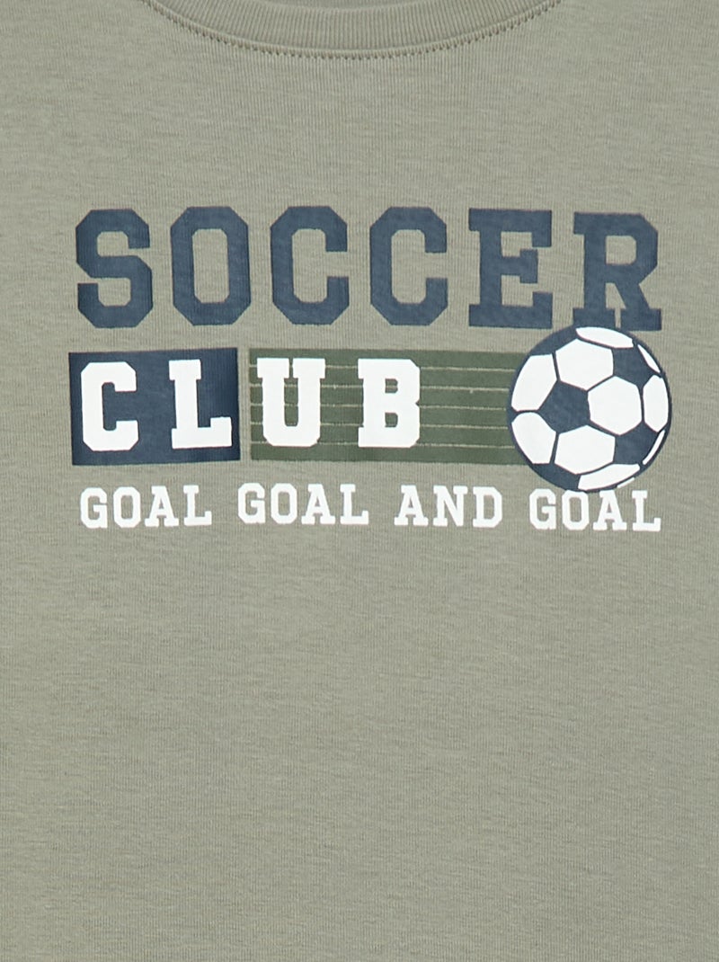 Lange pyjama met print - 2-delig Grijs - Kiabi