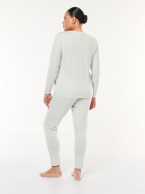 Lange pyjama met print - 2-delig - Kiabi