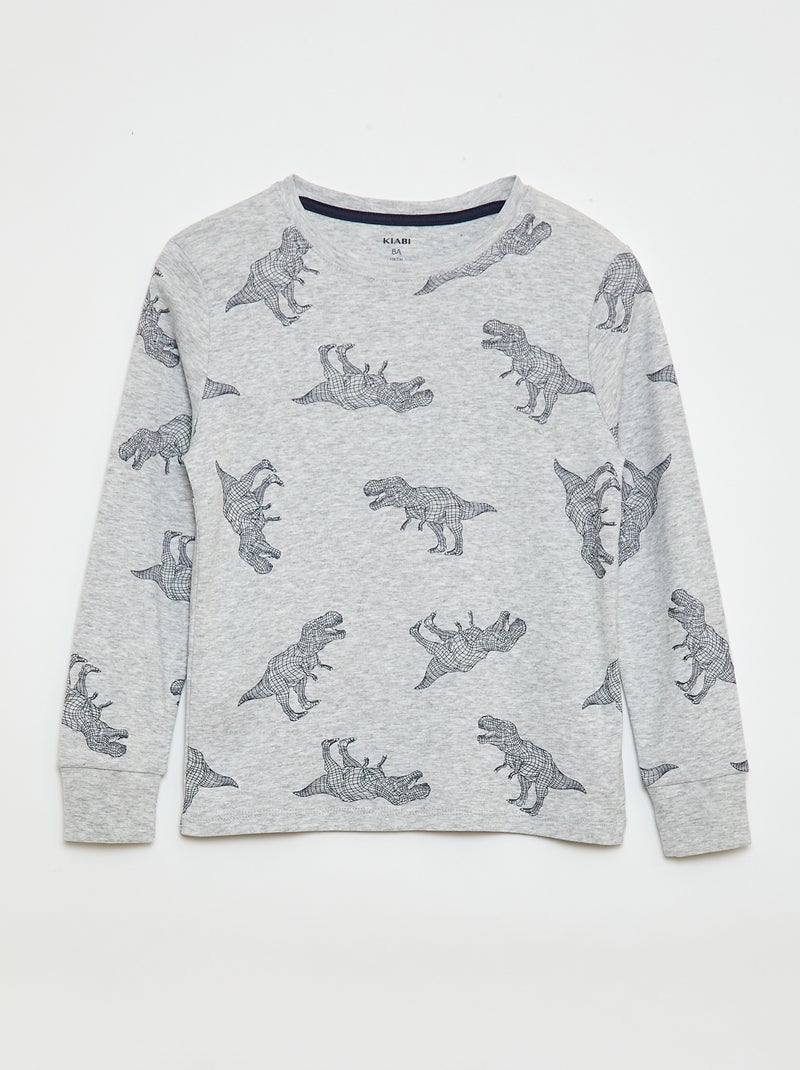 Lange pyjama met print - 2-delig Groen - Kiabi