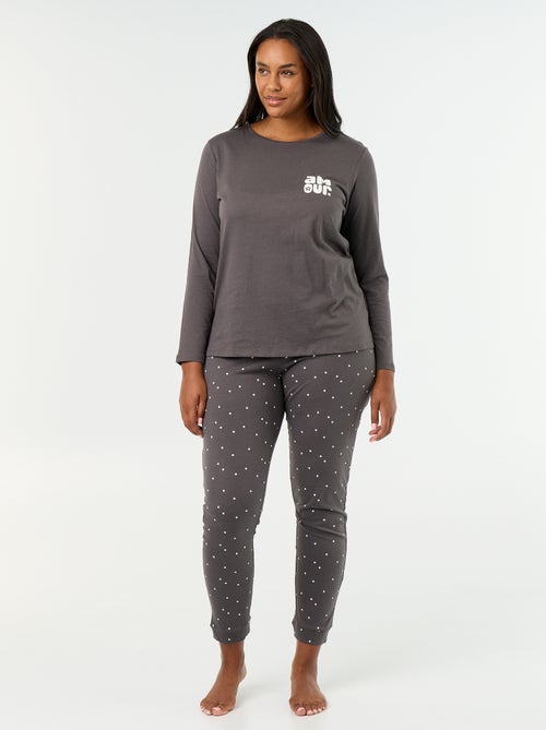 Lange pyjama met print - 2-delig - Kiabi