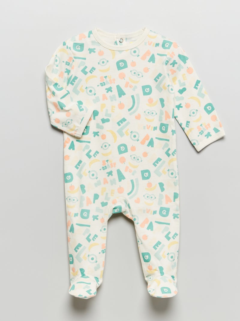 Lange pyjama met print 'Minions' WIT - Kiabi