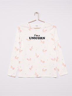 Lange pyjama met print - Kiabi