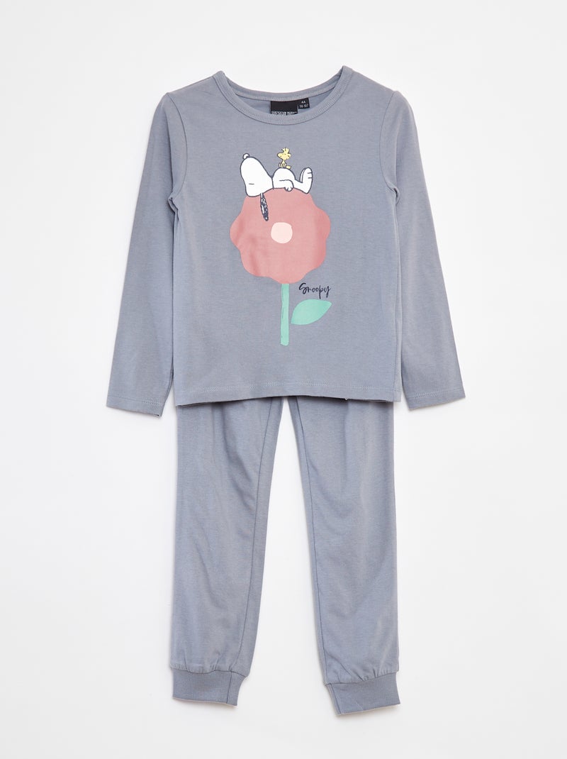 Lange pyjama met 'Snoopy'-print - 2-delig Rose - Kiabi