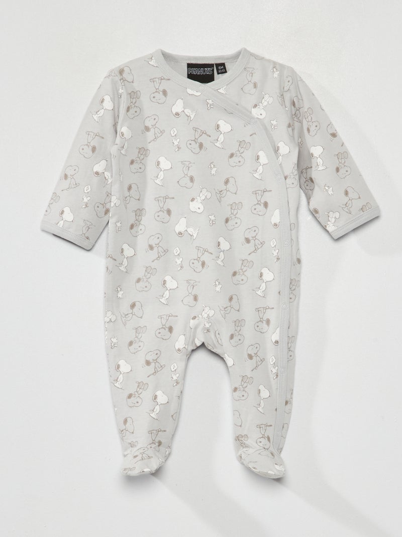 Lange pyjama met 'Snoopy'-print WIT - Kiabi