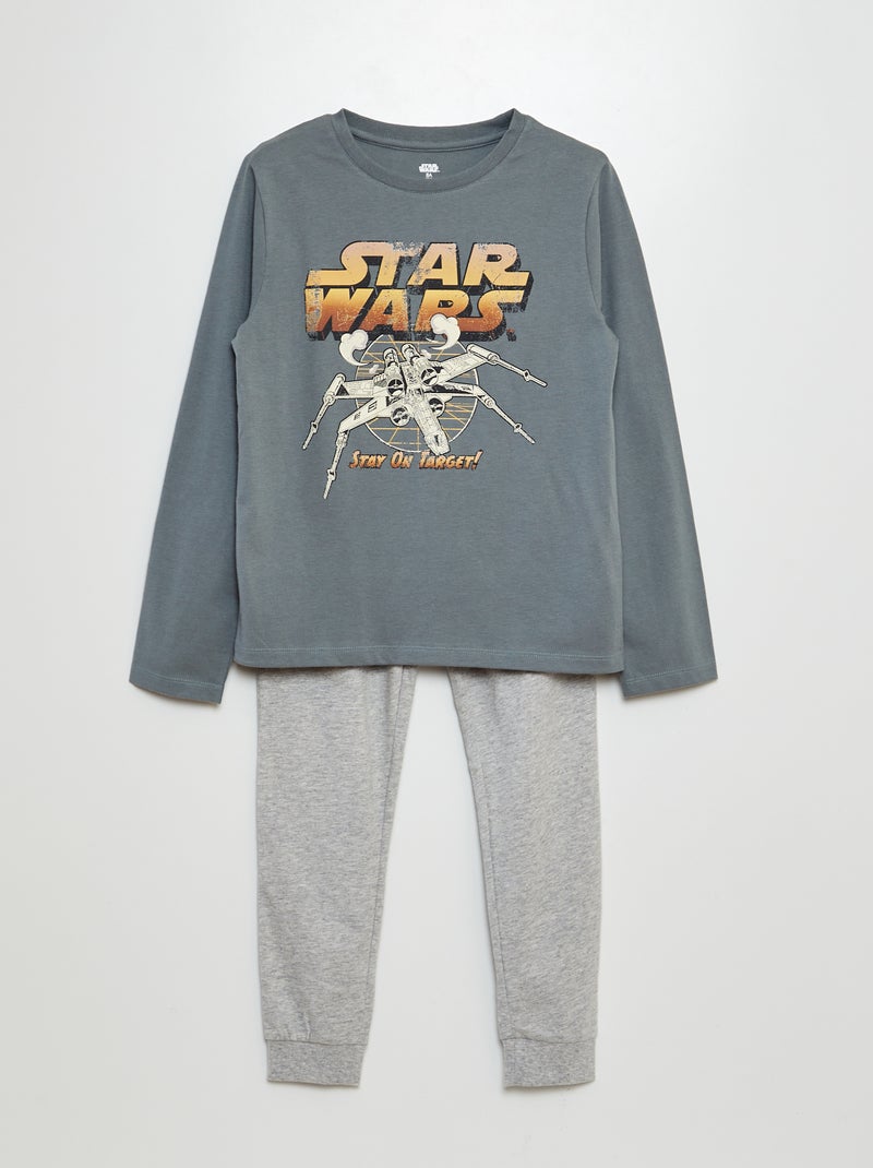 Lange pyjama met 'Star Wars'-print GROEN - Kiabi