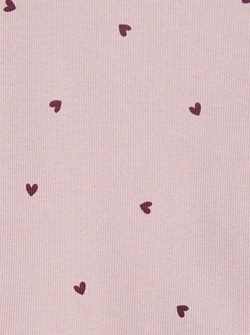 Lange pyjama met streepjesprint - 2-delig - Kiabi