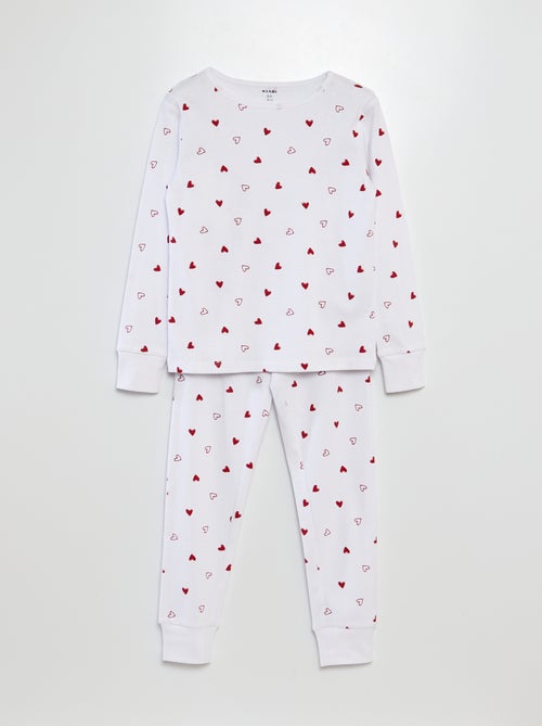 Lange pyjama met T-shirt + broek - Valentijnsdag - Kiabi