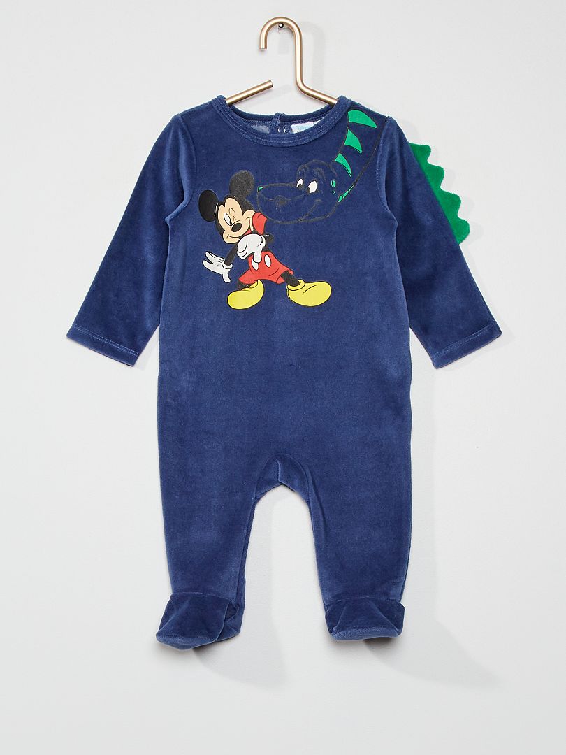 Lange pyjama 'Mickey' blauw - Kiabi