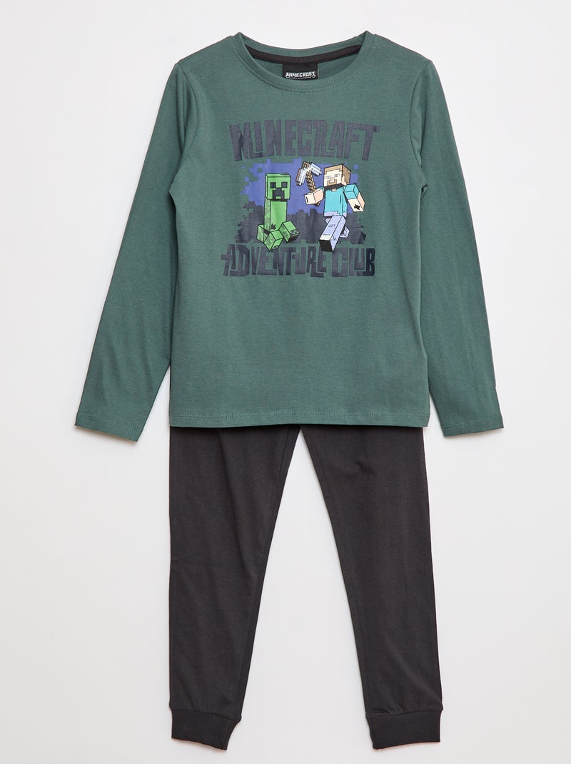 Lange pyjama 'Minecraft' - 2-delig Groen - Kiabi