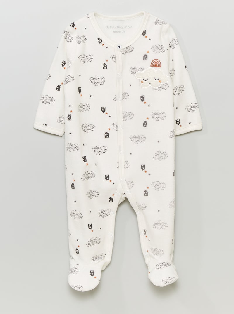 Lange pyjama 'Petit Béguin' wit - Kiabi