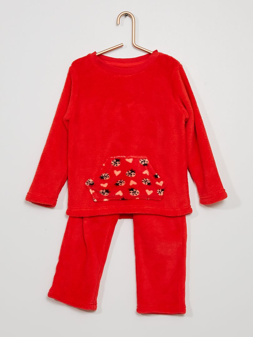 Lange pyjama rood - Kiabi