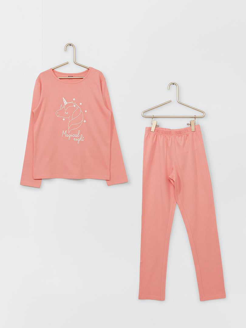 Lange pyjama roze - Kiabi