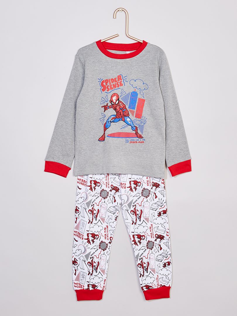 Lange pyjama 'Spider-Man' grijs gemêleerd - Kiabi
