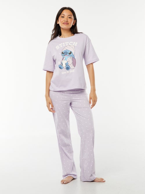 Lange pyjama 'Stitch' - 2-delig - Kiabi