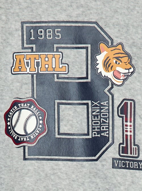 Lange pyjama uit twee materialen - T-shirt + broek - 2-delig - Kiabi