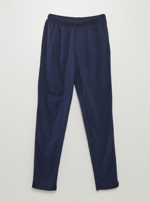 Lange pyjama van jersey met print - 2-delige set - Kiabi