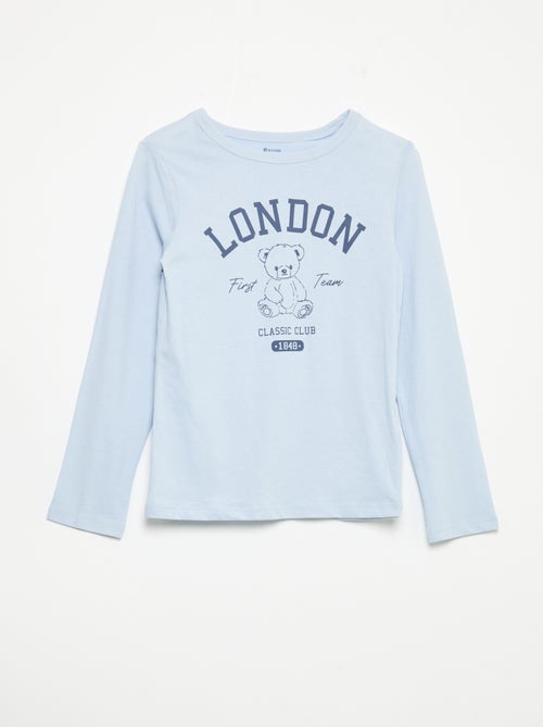 Lange pyjama van katoenen jerseytricot - 2-delig - Kiabi