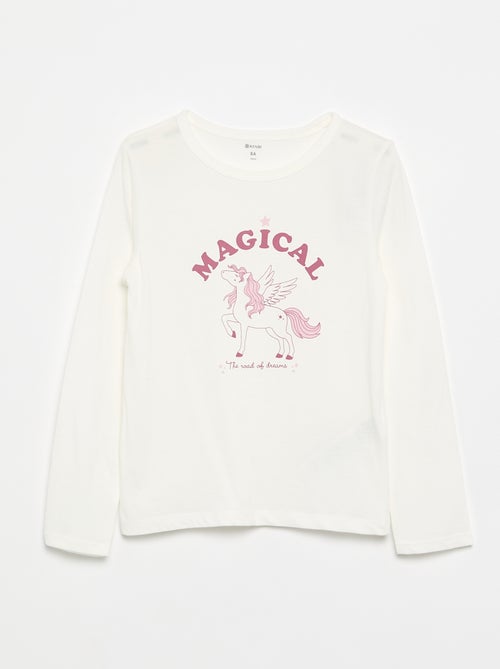 Lange pyjama van katoenen jerseytricot - 2-delig - Kiabi