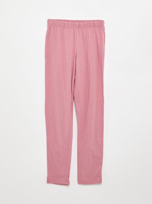 Lange pyjama van katoenen jerseytricot - 2-delig - Kiabi
