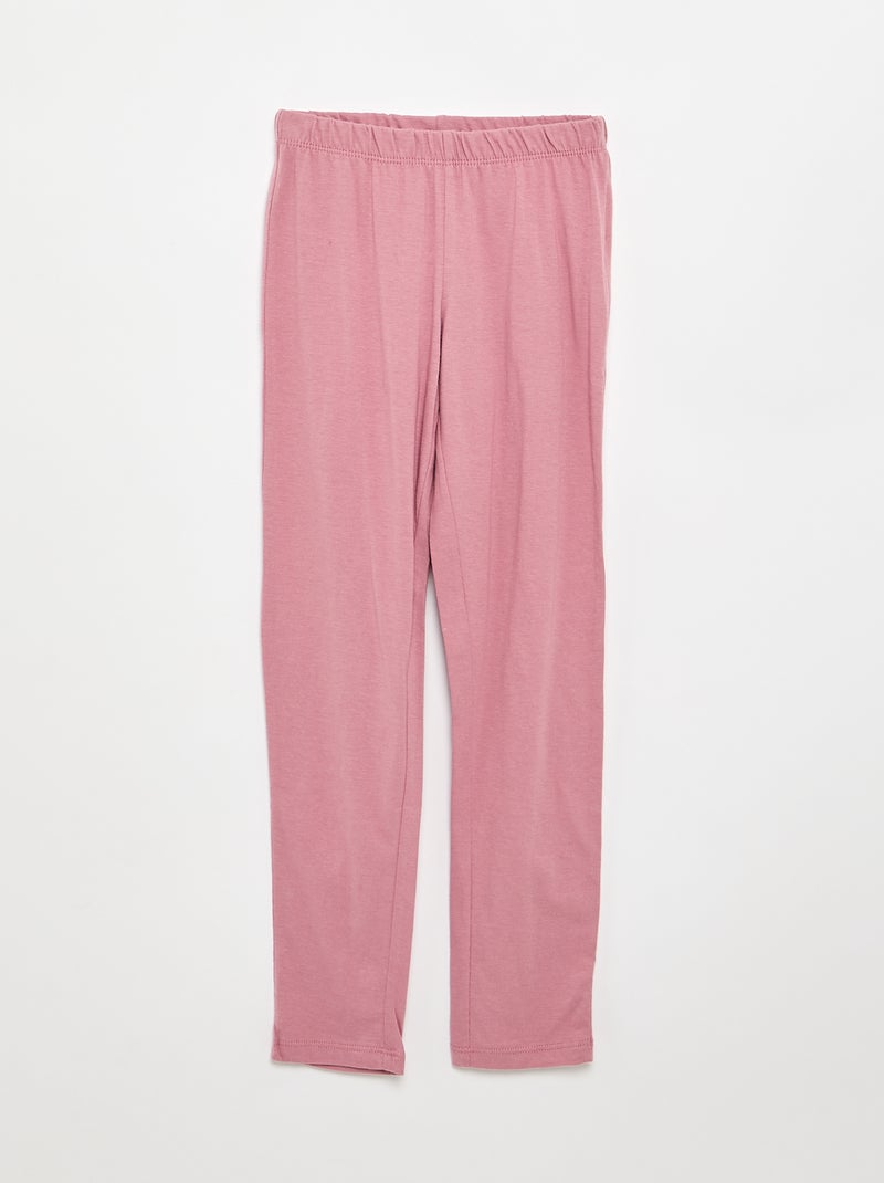 Lange pyjama van katoenen jerseytricot - 2-delig Blauw - Kiabi