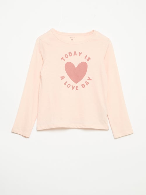 Lange pyjama van katoenen jerseytricot - 2-delig - Kiabi