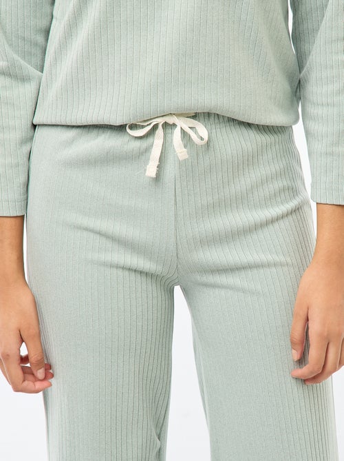 Lange pyjama van tricot - 2-delig - Kiabi