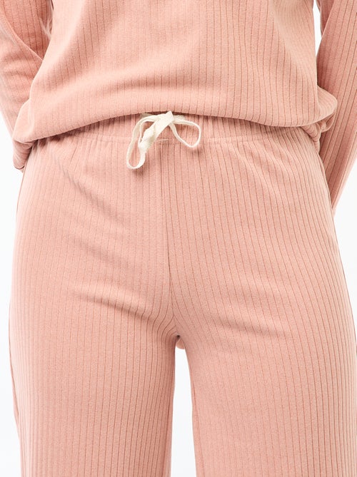 Lange pyjama van tricot - 2-delig - Kiabi