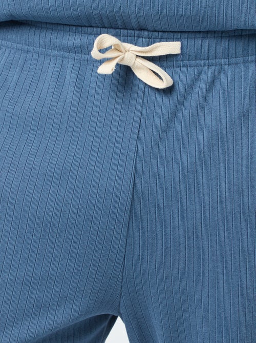 Lange pyjama van uiterst zachte stof - 2-delig - Kiabi