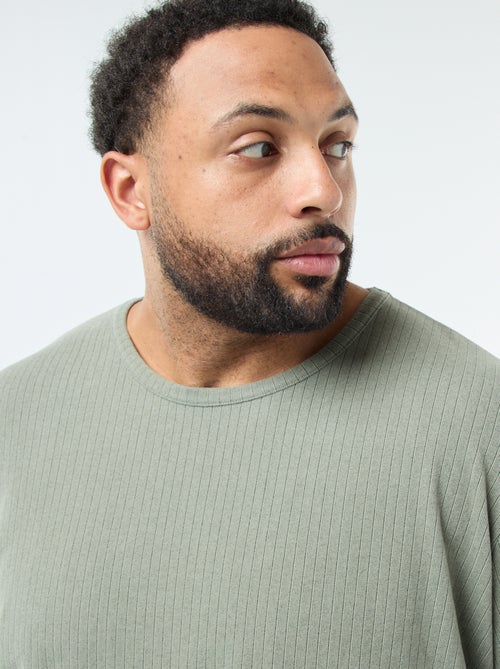 Lange pyjama van uiterst zachte stof - 2-delig - Kiabi