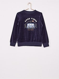 Lange pyjama van velours - Kiabi