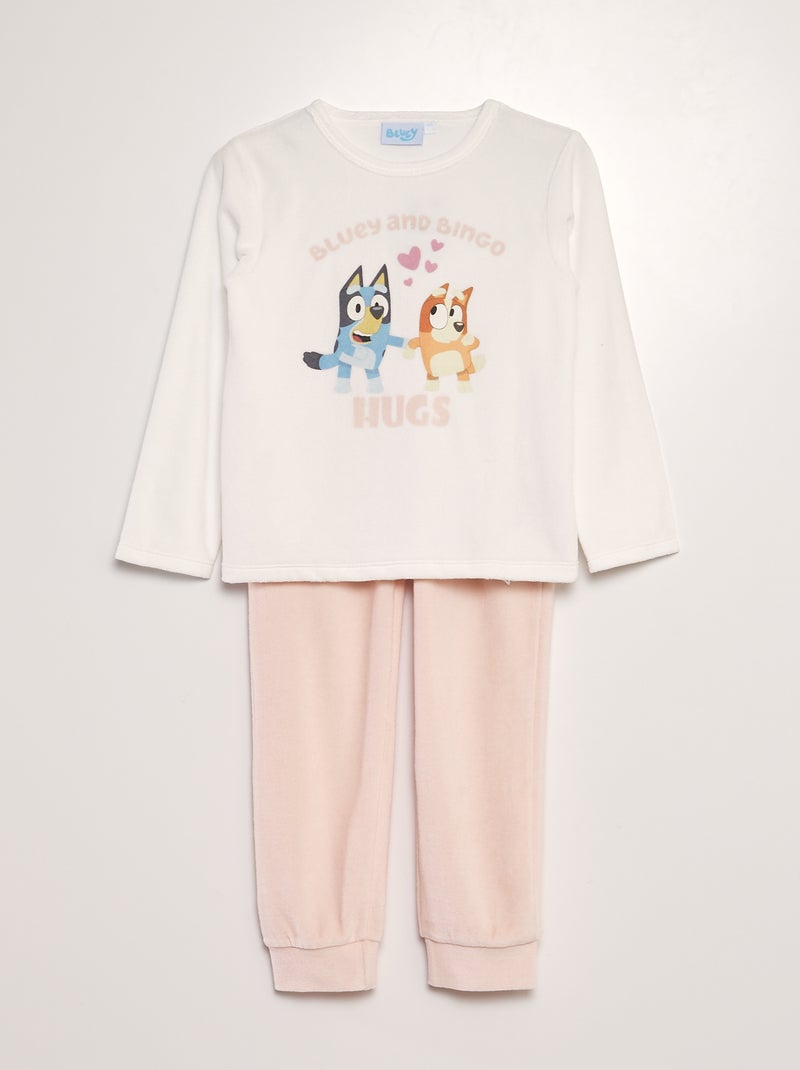 Lange pyjama van velours 'Bluey' - 2-delig BIEGE - Kiabi