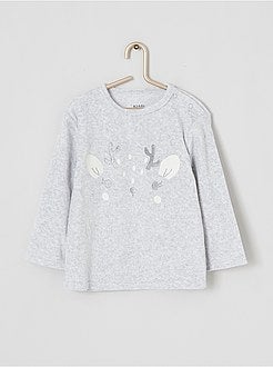 Lange pyjama van velours - Kiabi