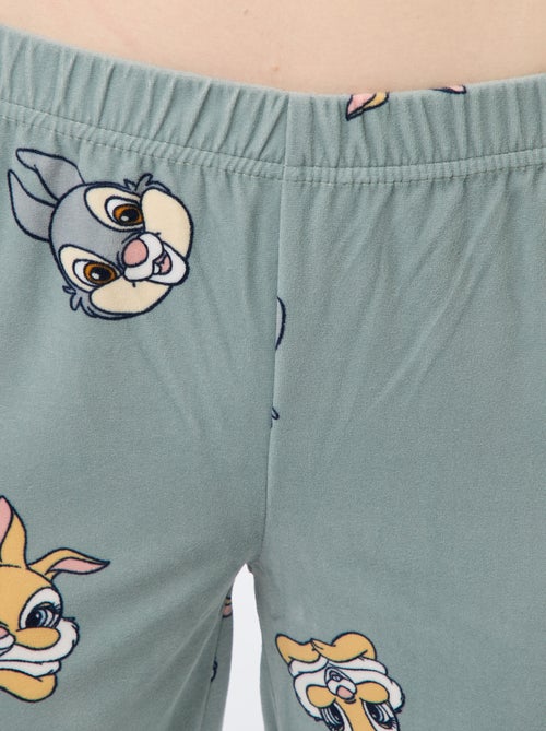 Lange pyjama van velours 'Stampertje' 'Disney' - 2-delig - Kiabi