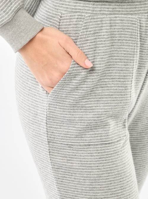 Lange pyjama van warm tricot - 2-delig - Kiabi