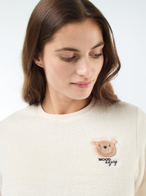 Lange pyjama van zachte tricot 2-delig - Kiabi