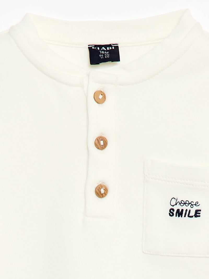 Lange pyjamaset - 2-delig Blauw - Kiabi