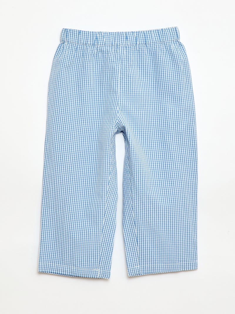 Lange pyjamaset - 2-delig Blauw - Kiabi