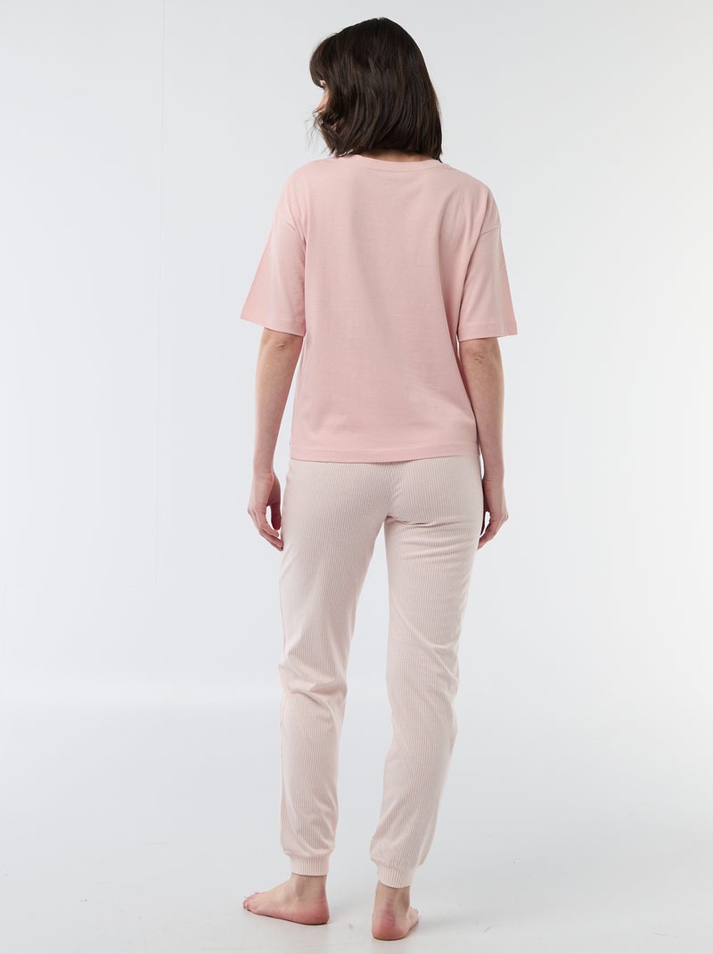 Lange pyjamaset - 2-delig Rose - Kiabi